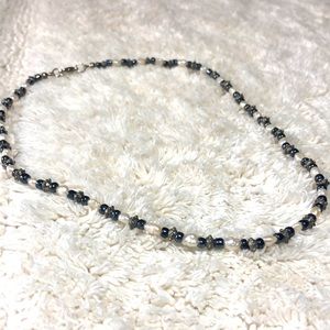 Freshwater pearl and beaded necklace; 18” long
